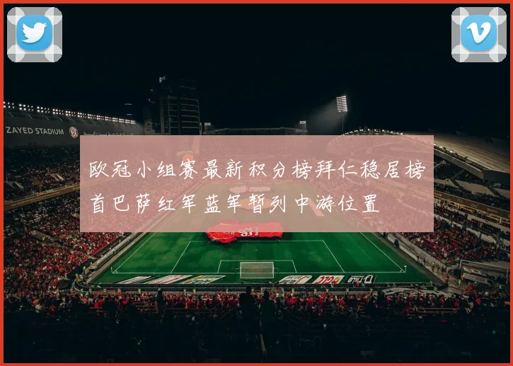 欧冠小组赛最新积分榜拜仁稳居榜首巴萨红军蓝军暂列中游位置